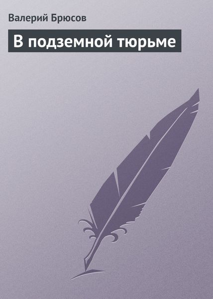 Обложка книги  «В подземной тюрьме»