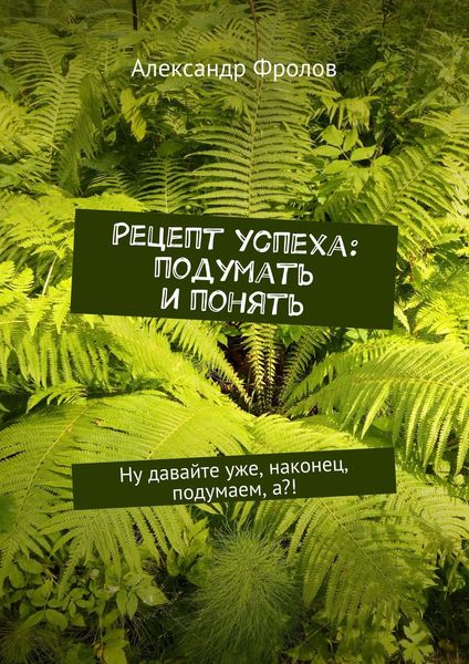 Обложка книги «Рецепт успеха: подумать и понять. Ну давайте уже, наконец, подумаем, а?!»