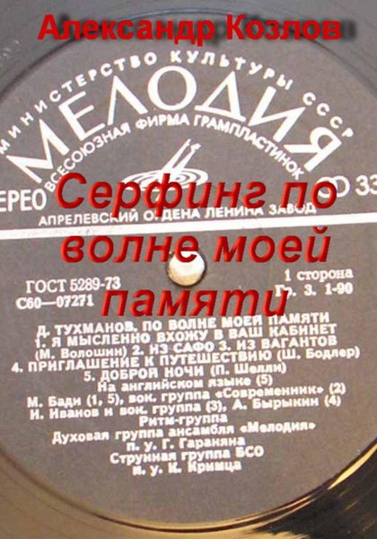 Обложка книги  «Сёрфинг по волне моей памяти»