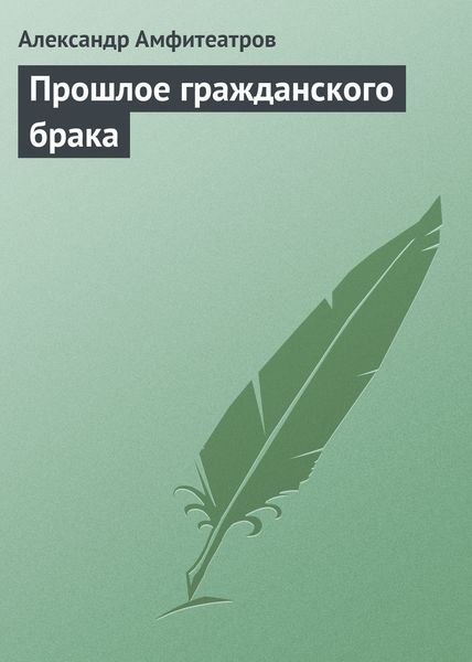 Обложка книги  «Прошлое гражданского брака»