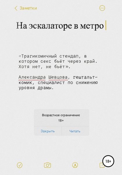 Обложка книги  «На эскалаторе в метро»