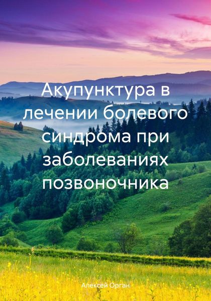 Обложка книги  «Акупунктура в лечении болевого синдрома при заболеваниях позвоночника»