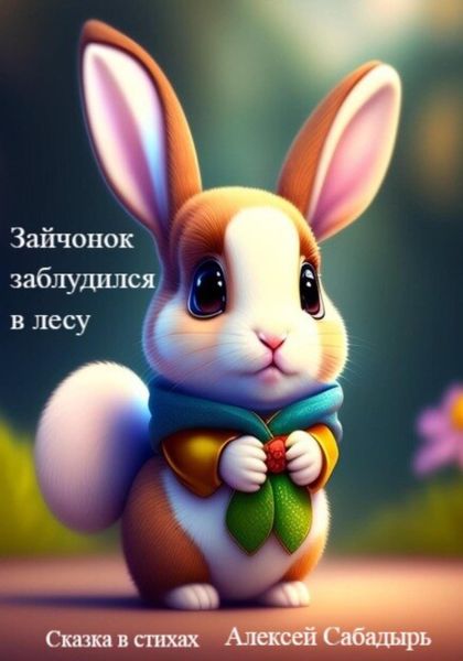 Обложка книги  «Зайчонок заблудился в лесу»