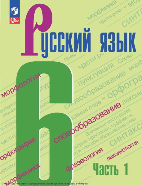 Обложка книги «Русский язык. 6 класс. Часть 1»