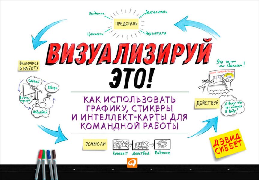 Обложка книги  «Визуализируй это! Как использовать графику, стикеры и интеллект-карты для командной работы»
