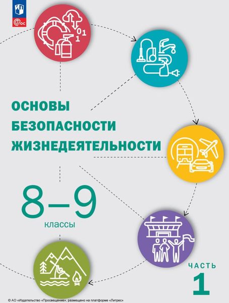 Обложка книги  «Основы безопасности жизнедеятельности. 8-9 классы. Часть 1»