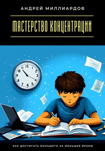 Обложка книги  «Мастерство концентрации. Как достигать большего за меньшее время»