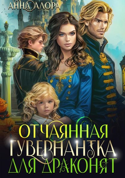Обложка книги  «Отчаянная гувернантка для драконят»