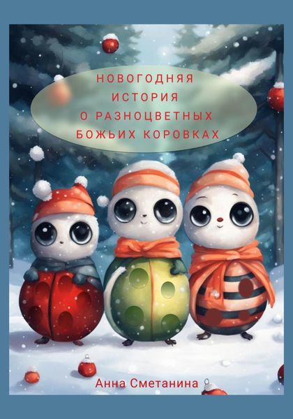 Обложка книги «Новогодняя история о разноцветных божьих коровках»