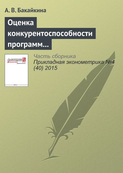 Обложка книги «Оценка конкурентоспособности программ банков развития по поддержке малого и среднего бизнеса в России»