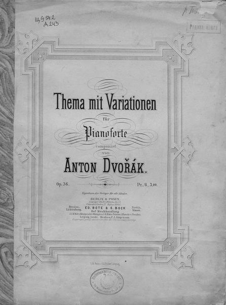 Обложка книги  «Thema mit variationen fur pianoforte»