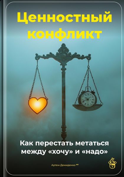 Обложка книги  «Ценностный конфликт: Как перестать метаться между «хочу» и «надо»»