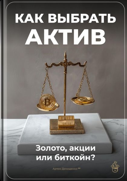 Обложка книги  «Как выбрать актив: Золото, акции или биткойн?»