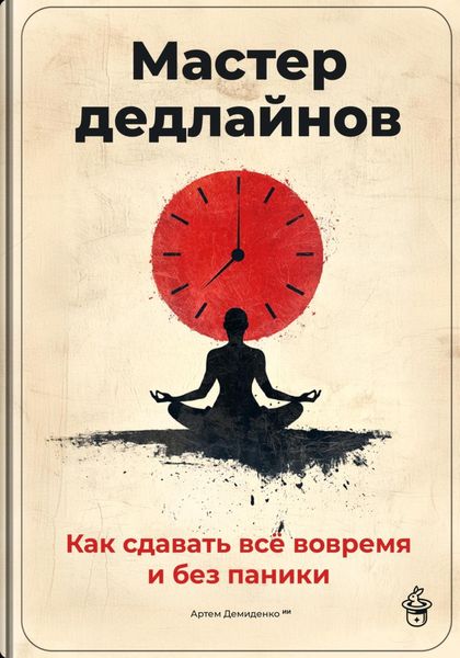 Обложка книги  «Мастер дедлайнов: Как сдавать всё вовремя и без паники»