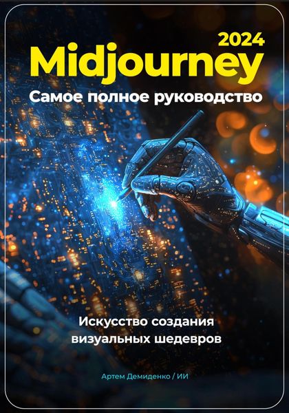 Обложка книги  «Midjourney 2024. Самое полное руководство. Искусство создания визуальных шедевров»