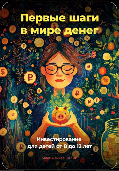 Обложка книги  «Первые шаги в мире денег: Инвестирование для детей от 8 до 12 лет»