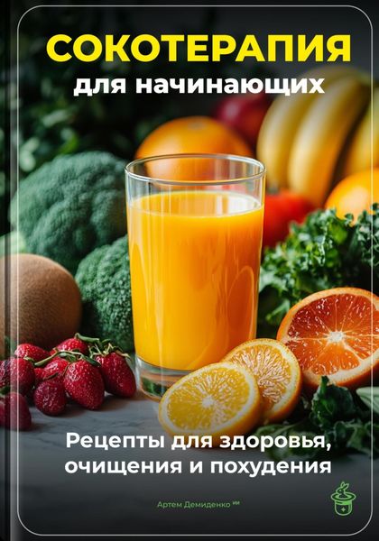 Обложка книги  «Сокотерапия для начинающих: Рецепты для здоровья, очищения и похудения»