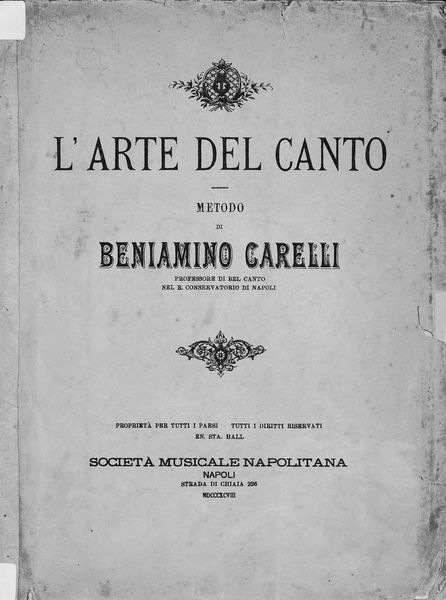 Обложка книги  «L'arte del Canto»