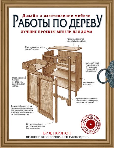 Обложка книги «Работы по дереву. Лучшие проекты мебели для дома»