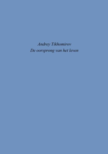 Обложка книги  «De oorsprong van het leven»