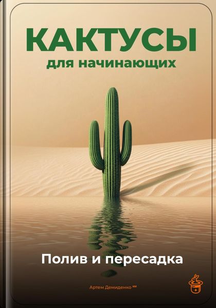 Обложка книги  «Кактусы для начинающих: Полив и пересадка»