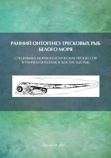 Обложка книги  «Ранний онтогенез тресковых рыб Белого моря. Специфика морфогенетических процессов в раннем онтогенезе костистых рыб (на примере развития тресковых)»