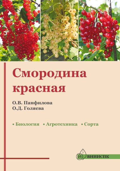 Обложка книги  «Смородина красная: биология, агротехника, сорта (методические рекомендации)»