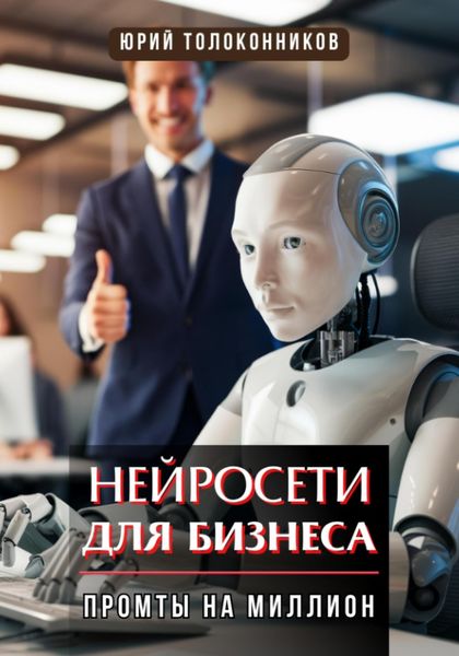 Обложка книги  «Нейросети для бизнеса – промты на миллион»