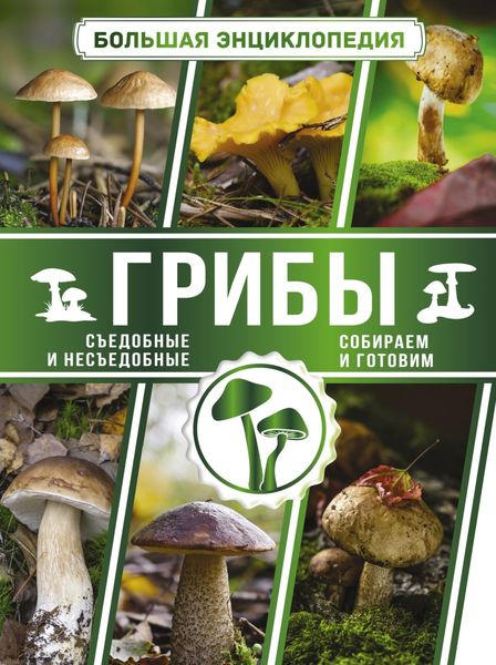 Обложка книги «Большая энциклопедия. Грибы. Съедобные и несъедобные. Собираем и готовим.»