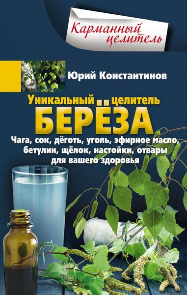 Обложка книги  «Уникальный целитель берёза. Чага, сок, дёготь, уголь, эфирное масло, бетулин, щёлок, настойки, отвары для вашего здоровья»