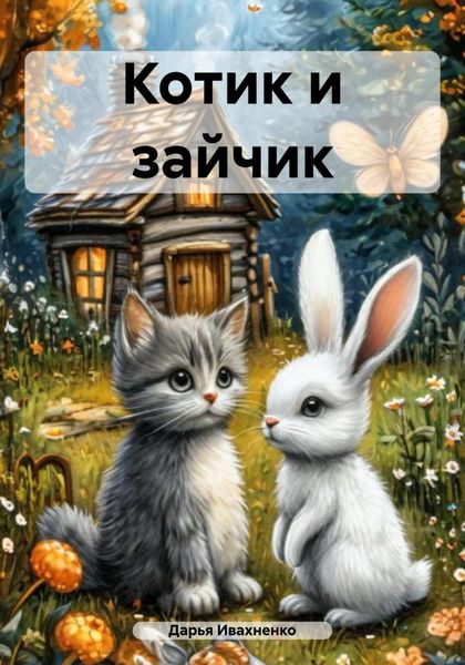 Обложка книги  «Котик и зайчик»