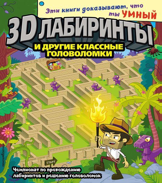 Обложка книги  «3D-лабиринты и другие классные головоломки»