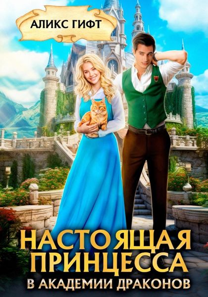 Обложка книги  «Настоящая принцесса в академии драконов»