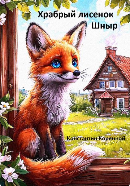 Обложка книги  «Сказка для детей. Храбрый лисенок Шныр.»
