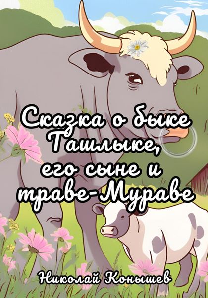 Обложка книги  «Сказка о быке Ташлыке, его сыне и траве-Мураве»