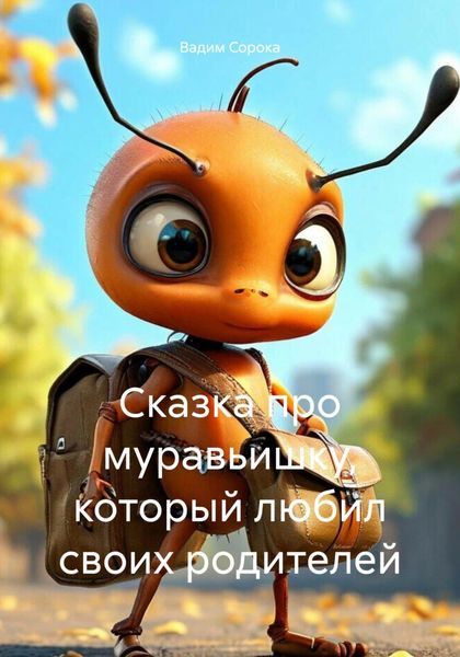 Обложка книги  «Сказка про муравьишку, который любил своих родителей»