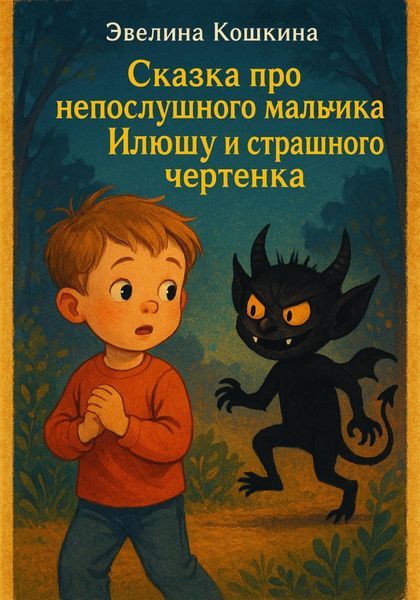 Обложка книги  «Сказка про непослушного мальчика Илюшу и страшного чертенка»