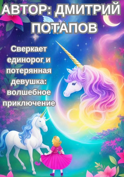 Обложка книги  «Сверкает единорог и потерянная девушка: волшебное приключение»