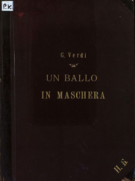 Обложка книги  «Un Ballo in Maschera»
