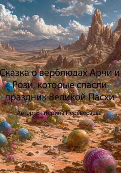 Обложка книги «Сказка о верблюдах Арчи и Рози, которые спасли праздник Великой Пасхи»