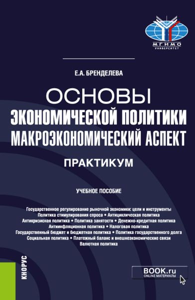 Обложка книги  «Основы экономической политики: макроэкономический аспект. Практикум. (Бакалавриат, Магистратура, Специалитет). Учебное пособие.»