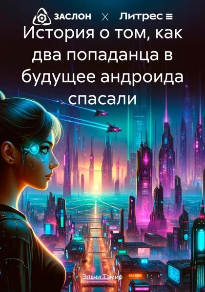 Обложка книги  «История о том, как два попаданца в будущее андроида спасали»