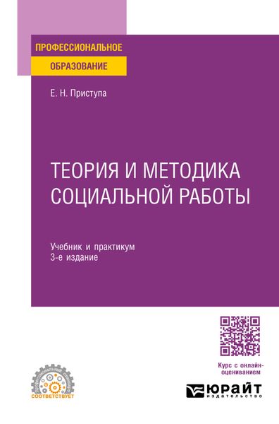Обложка книги  «Теория и методика социальной работы 3-е изд., пер. и доп. Учебник и практикум для СПО»