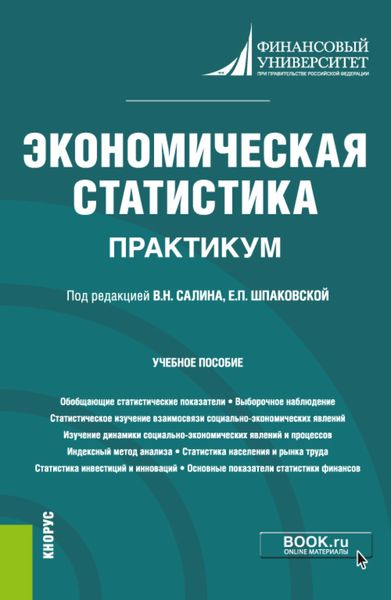 Обложка книги «Экономическая статистика. Практикум. (Бакалавриат). Учебное пособие»
