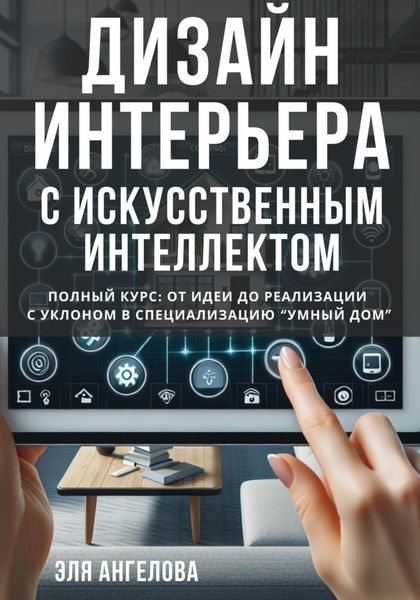 Обложка книги  «Дизайн интерьеров с искусственным интеллектом. Полный курс: от идеи до реализации с уклоном в специализацию “умный дом”»