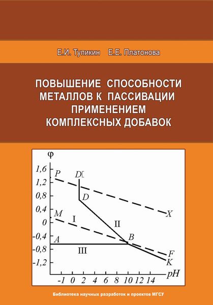 Обложка книги  «Повышение способности металлов к пассивации применением комплексных добавок»