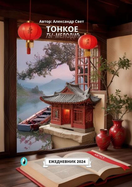 Обложка книги  «Тонкое. Ты – мелодия. Август. Ежедневник 2024»