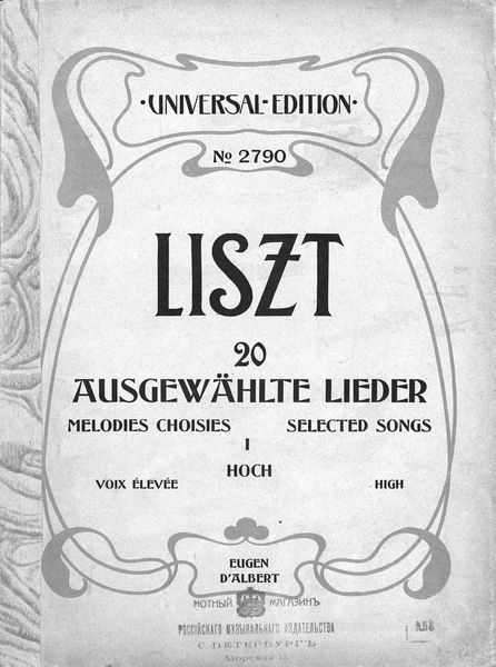 Обложка книги  «20 ausgewahlte Lieder»
