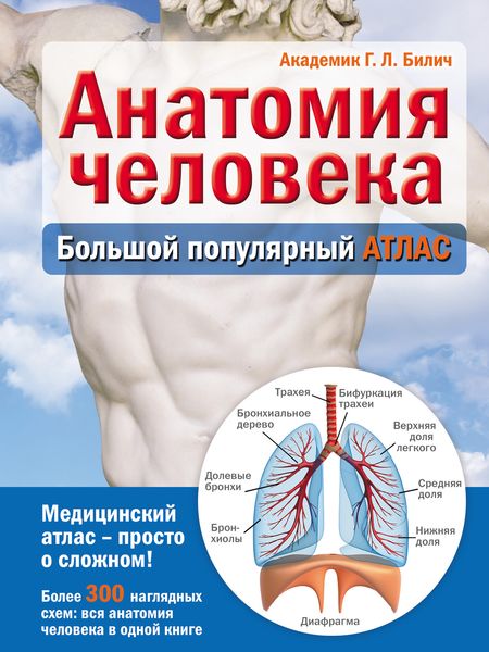 Обложка книги «Анатомия человека. Большой популярный атлас»