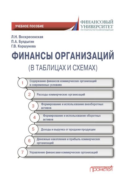 Обложка книги  «Финансы организации (в таблицах и схемах)»